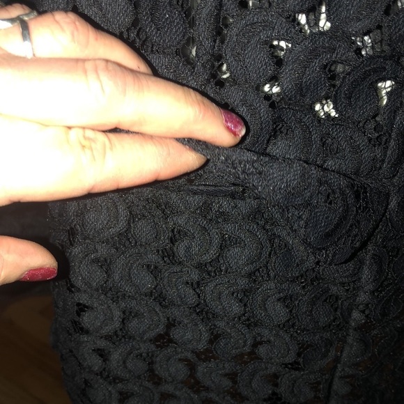 Diane Von Furstenberg DVF size 14 black classic lace jacket / blazer lined NWOT - Picture 5 of 14